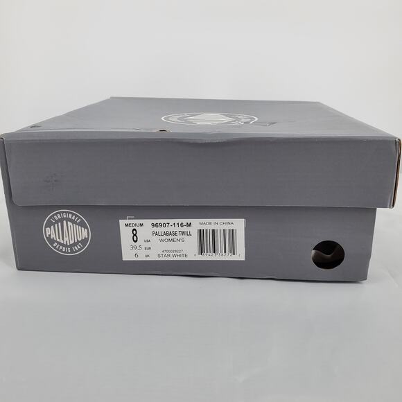 Palladium Unisex W8/M6.5 Pallabase Twill Platform Boots Star White 96907-116-M - Picture 9 of 9